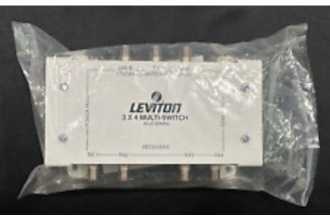 NEW Leviton 3x4 Satellite Video Multi-Switch w/ Manual & Hardware 47691-3MS NEW