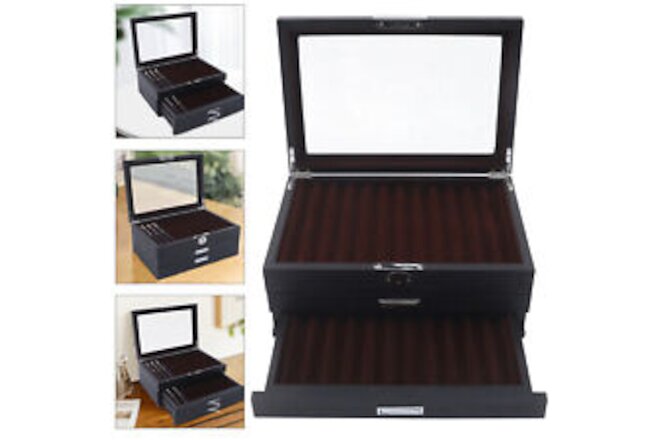 Pen Display Wood Box 1/2/3 Layer Wood Storage Case Collector Organizer NEW