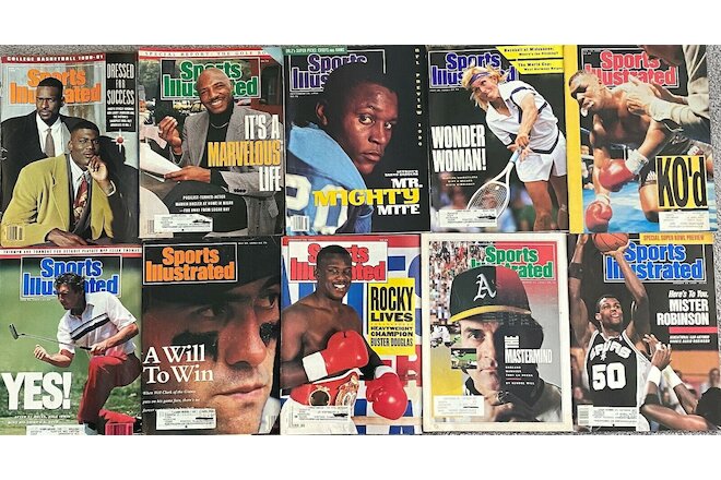 Sports Illustrated 1990 LOT of 10 Vintage Issues (sold as LOT or solo)
