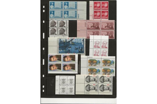 CRAZY DEAL!!  US PLATE BLOCKS below FACE VALUE!!  ALL DIFF, MINT NH Great Gift