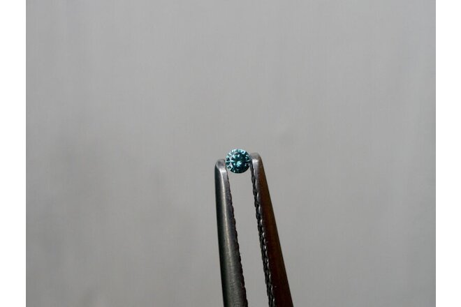 Blue natural diamond loose faceted round 1.5mm