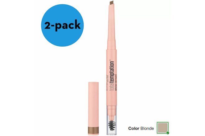 2 Pack - Maybelline Total Temptation Eyebrow Definer Pencil, 300 Blonde
