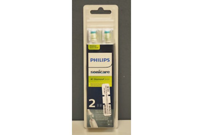 Philips Sonicare HX6062/65 W Diamond Clean Replacement Brush Heads, 2 Count