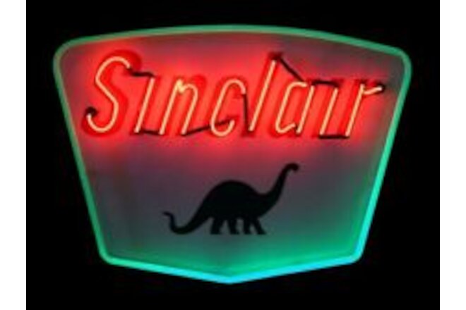 Sinclair Gasoline NEW METAL SIGN: Sinclair Neon Sign Print  Not a Real Neon Sign