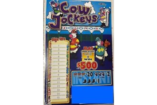 NEW pull tickets Cow Jockey - Seal Card Tabs!!