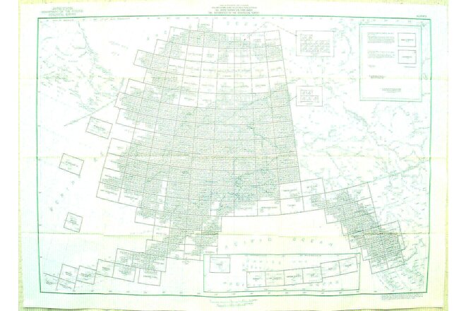 ALASKA MAPS TOPOGRAPHIC—LOT 2—1954-73—TAYLOR MTS—"INDEX TO MAPS"—US GEO SURVEY