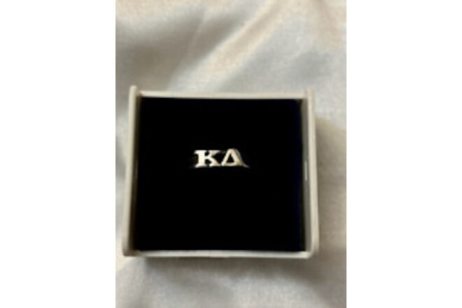 Kappa Delta Sterling Silver BLOCK Ring size 6 LICENSED RETIRED