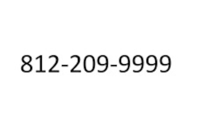 Vanity Phone Number Indiana (IN)  (812) 209-9999