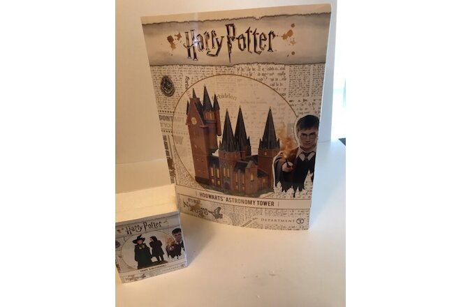 Dept 56 Harry Potter Village Hogwarts Astronomy Tower + Snape & McGonagall MINT