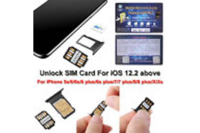 2X HEICARD UNLOCK Chip for iPhone 11 X XS 8 7 Unlocking Sim Card ICCID IOS13.2.3