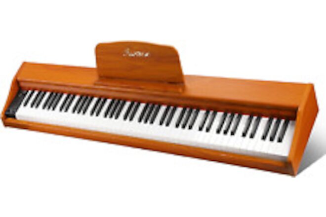 88 Key Digital Piano, Full-Size Semi-Weighted Keys Electric Keyboard Piano, Port