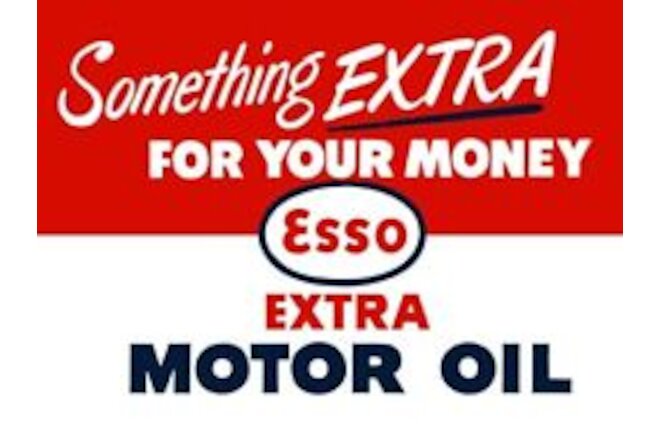 Standard Oil ESSO Extra Motor Oil NEW Sign: 24x30" USA STEEL XL Size