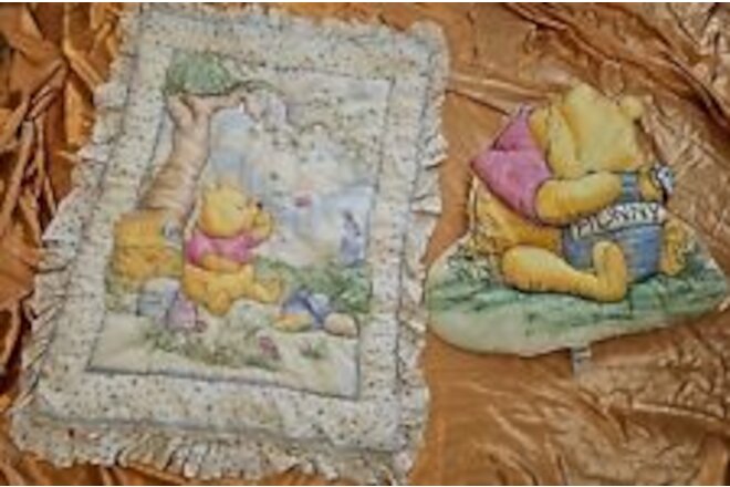 Vtg Disney Classic Winnie The Pooh Red Calliope Crib Bedding Set Comforter Set