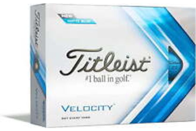 Velocity Golf Balls, 12 Pack, Matte Blue