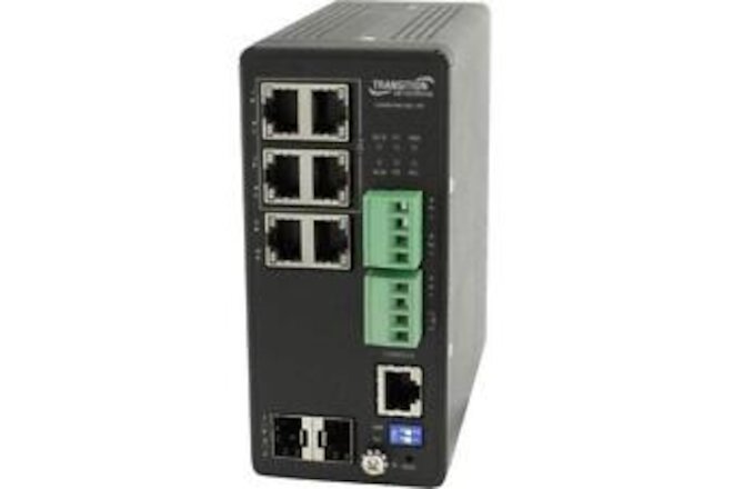 NEW Transition Networks SISPM1040-362-LRT Managed Hardened PoE+ Switch - 6 Ports