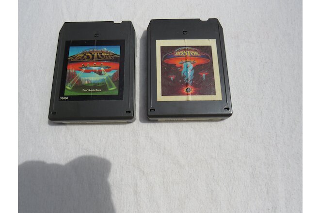 VINTAGE 8 TRACK TAPE CASSETTE LOT of 2 Boston UNTESTED Boston & Don't Look Back