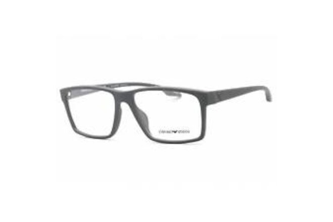 Emporio Armani Men's Eyeglasses Rubberized Grey Full Rim Frame 0EA3210U 5141