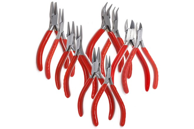 10pcs JEWELERS PLIERS SET JEWELRY MAKING BEADING WIRE WRAPPING HOBBY 5" PLIER US