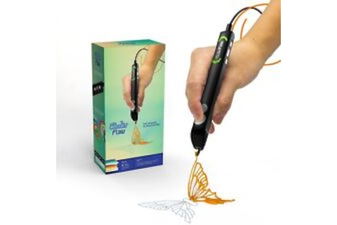 3Doodler Flow 3D Printing Pen for Teens, Adults & Creators! - Black - with Fr...