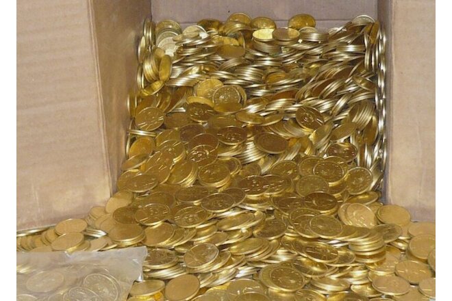500 GOLDEN SOLID BRASS STANDARD TOKENS FOR PACHISLO SKILL SLOT MACHINES