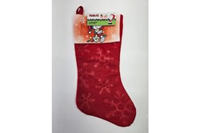 Peanuts Snoopy Christmas Stocking Red Felt Snoopy With Colored Lights Ruz