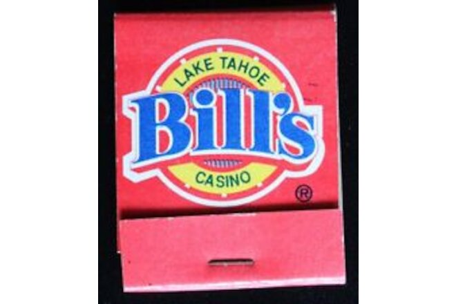 Bill's Casino Lake Tahoe Nevada MatchBook Unused Full Unstruck Complete