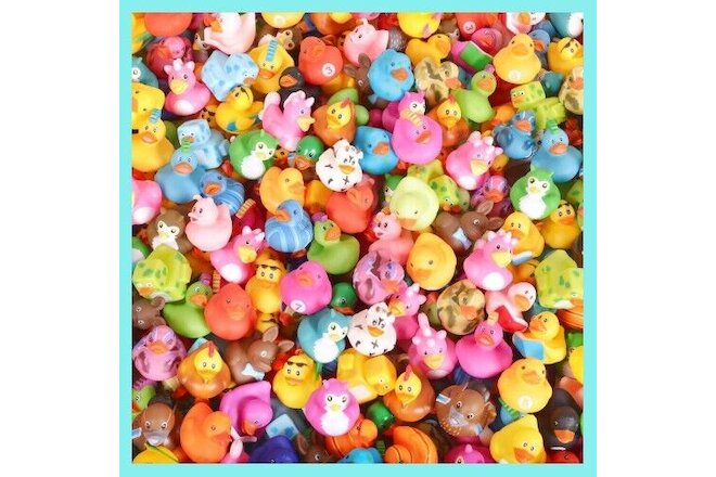 SET OF 20 ASSORTED FUN CRUISING DUCKS RUBBER DUCKIES 2" PARTY FAVORS JEEP NEW