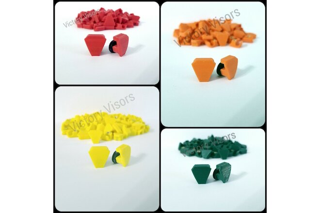 UA Mini Football Visor Clips. Variety Pack. ALL 10 COLORS INCLUDED. 10 sets!