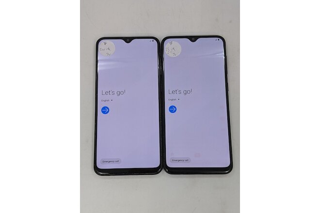 Lot of 2 Samsung Galaxy A20 S205DL TracFone Check IMEI GLD JS-157