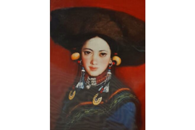Chinese Artist Gao Xiao-Hua Reproduction Prints of Paintings of Yi Ethnic Group
