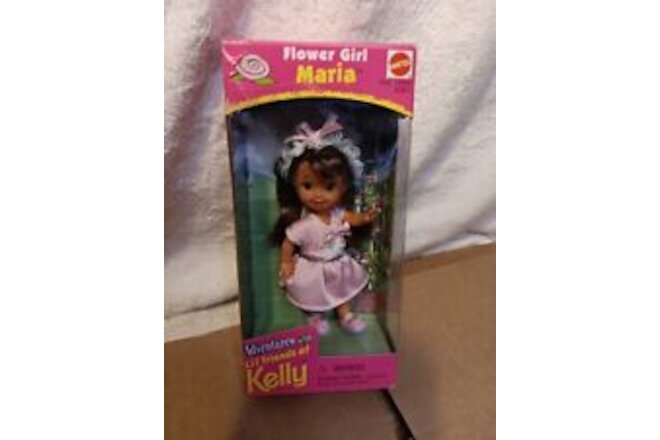Barbie Lil Friends Of Kelly Flower Girl Maria Doll 1998 Pink Wedding Dress NEW