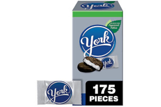 YORK Dark Chocolate Peppermint Patties, Candy Bulk Box, 84 Oz (175 Pieces)