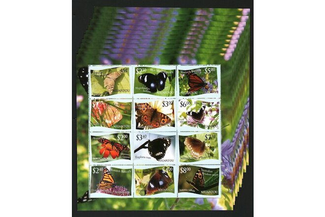 Niuafo'ou Wholesale Lot Of 10 Stamps Sheets Butterflies MNH #12951