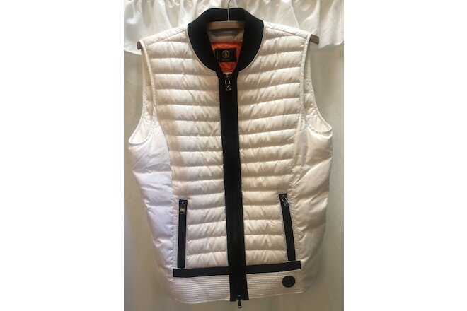 BOGNER Goose Down Winter Ski White Black Packable Vest Women’s Size US 10 EU 40