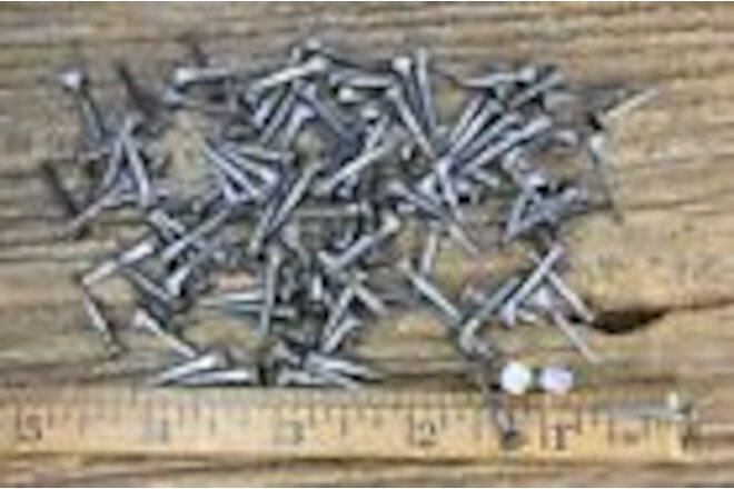 3/4” square NAILS 100 quantity round small flat head brads vintage antique style