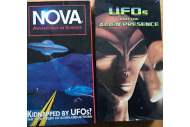 NOVA: KIDNAPPED BY UFO'S - UFO'S AND THE ALIEN PRESENCE - -2 VHS TAPES