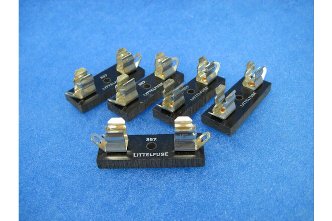 LOT OF (5) NOS LITTELFUSE 3AG Single Chassis Mount Fuse Holder: Series 357
