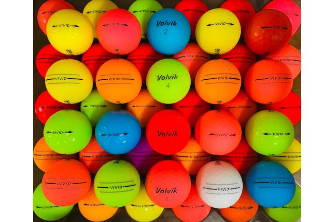 Volvik Multi-Color Vivid Golf Balls-Lot of 50-4A High Grade (See Pix)