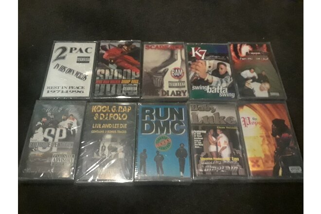 RAP/HIP-HOP MUSIC CASSETTE TAPES-11 BRAND NEW-ALL SEALED-GREAT PRICE-LET'S DEAL