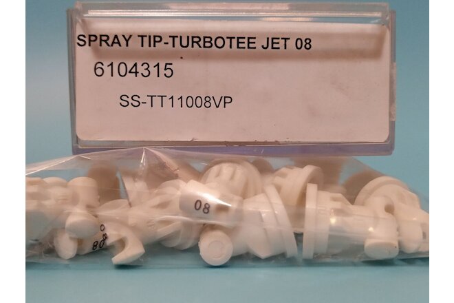 Lot of 17 - TeeJet TURBO-Jet Wide Angle Flat Spray Tips white SS-TT11008VP
