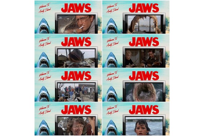 Jaws (1975) Mini Lobby Card Style Pictures Roy Scheider Steven Spielberg Horror