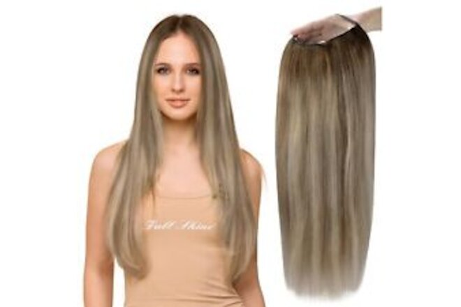 Full Shine Clip In Wigs Human Hair Highlighted U Part Wigs Real Hair U Shape ...