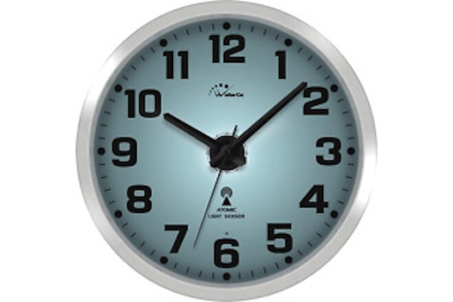 Atomic Wall Clock with Night Light - Silent Lighted up Wall Clock Glow in the Da
