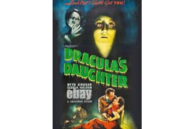 DRACULA'S DAUGHTER Horror Film Dracula House Son of 16.5 X 11.7 Repro LC 1935