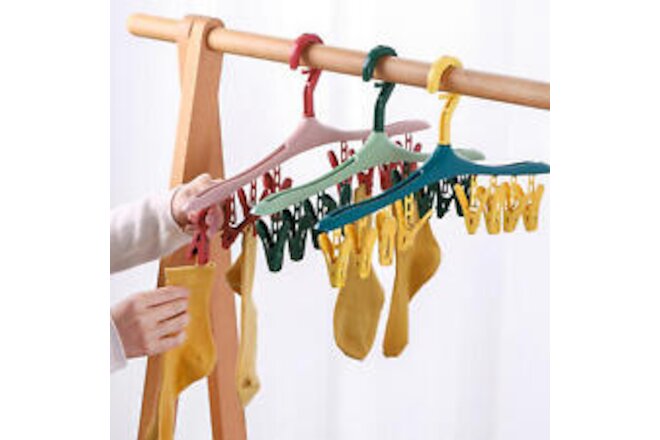 8 Pegs Clothes Drying Rack For Socks Underwear Bra Folding Laundry Hanger Rack