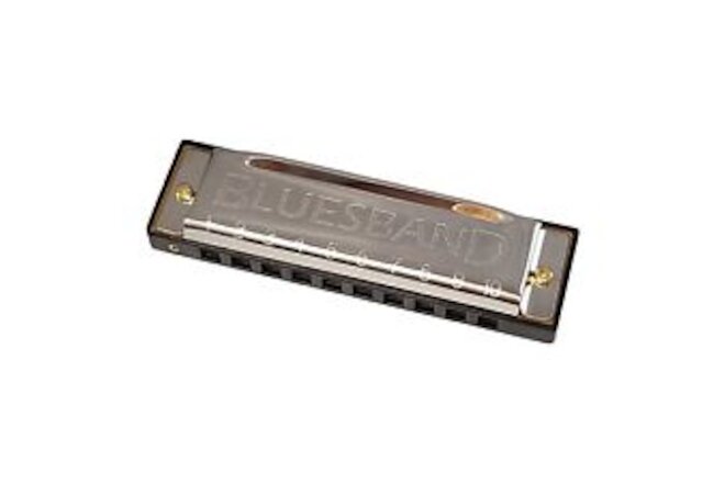 Hohner BluesBand Harmonica Key of C Blues Band Stainless Steel, 1501