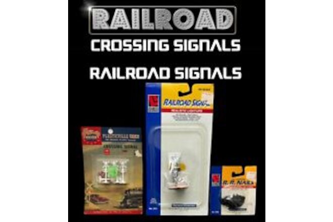 🐆Lot of 3 Precision Engineered Railroad Signal, Crossing Signal, R.R Nails  NiB