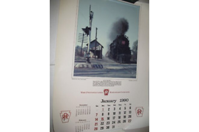 1990 The Pennsylvania RailRoad  Calendar Pages Don Wood Audio Visual Designs