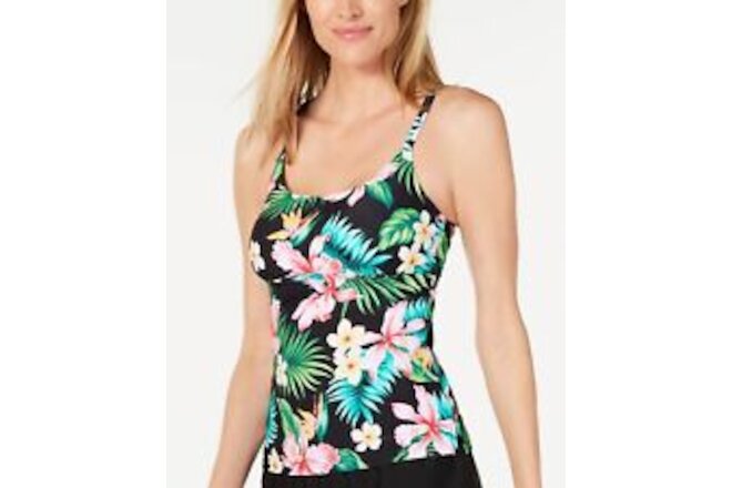 Island Escape Womens Bayside Bloom Push Up Tankini Top Bayside Bloom Floral 12