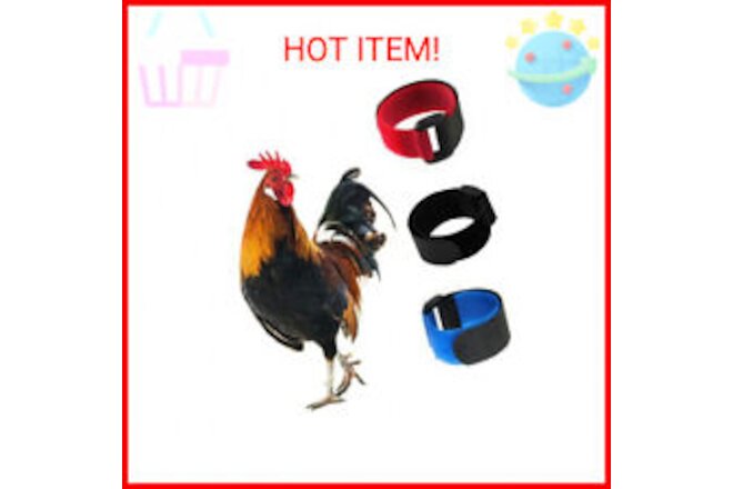 Tkocisa 3 Pack No Crow Rooster Collar, Chicken Collar Anti-Hook Noise Free Neckb